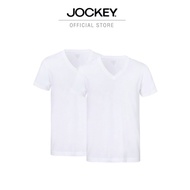 JOCKEY UNDERWEAR เสื้อยืดคอวี รุ่น KU 1714CS สีขาว (PACK2ตัว)