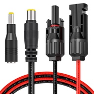 Solar Panel Connector to DC 8mm Adapter Cable, 6FT DC Power Plug with 5.5x2.5mm Male to 7.