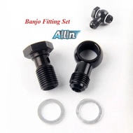 AN3 4 6 8 Banjo Eye Bolt Fitting Kit Adapter with Sealing Washers for Fuel Pump Oil Outlet