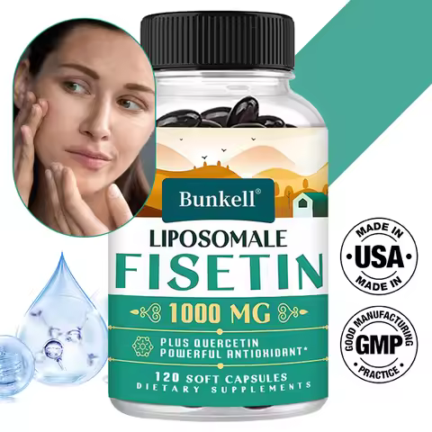 Liposomal Fisetin with Quercetin - High Potency 1000 Mg Combination Antioxidant Supplement for Optim