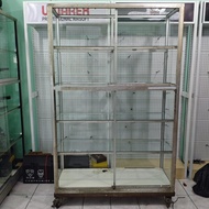 etalase kaca buat panjangan second bekas