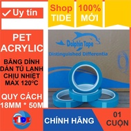 (Standard type) REFRIGERATOR adhesive tape 18mm x 50m - Heat resistant max 120 C - No glue release -