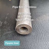 Pipa Besi Seamless Od 28 mm Od 145 mm Tebal 675 mm Panjang 50 cm