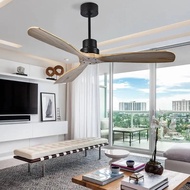 Nordic Ceiling Fan 42 52 Inch Home Living Room Restaurant American Retro Fan With Remote Control Electric DC Fan Without