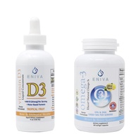 Eniva Omega 3 Premium Fish Oil High EPA/DHA and Liquid Vitamin D3 (120 mL) Doctor Formulated for Rap