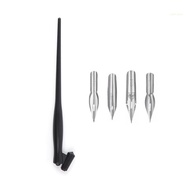 san* Dip Pen Holder with 4 Interchangeable Tip Adjustable Resin Dip Pen Holder