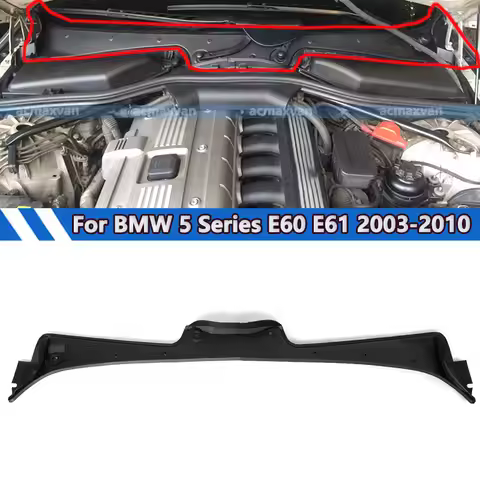 Fit For BMW E60 E61 2003-2010 Front Windshield Wiper Cowl Trim Panel Cover Black