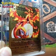 Thẻ hợp kim Pokemon Lizardon Vmax trạng thái chiến đấu Nitendo không gỉ chữ in nỗi 3D 1843