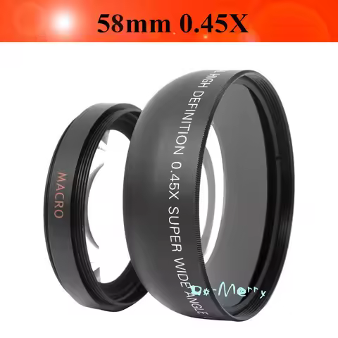 Universal 2in1 0.45x 58mm Wide Angle Macro Lens wide-angle lente for Canon T4 T3i 40D 400D 350D 1000