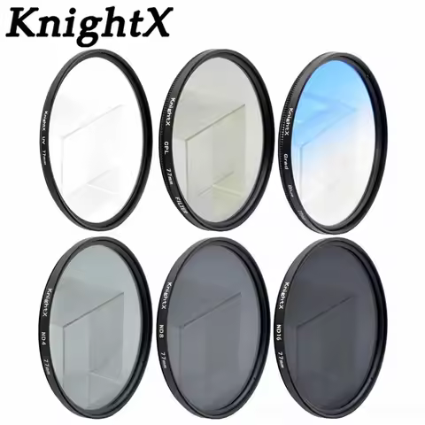 KnightX 49 52mm 58MM 67MM 72MM 77MM Gradual blue sky color FILTER UV MC FLD LENS FILTER for Canon EO