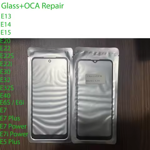 For Motorola Moto E15 E14 E13 E20 E22 E30 E32 E40 E7 E7i Power E5 Plus E6S Front Touch Panel Outer S