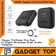 Mazer Fly-Mate Pro Duo (M-FlyMate Pro DUO) Wireless Bluetooth 5.0 Transmitter Travel Airplane Flight