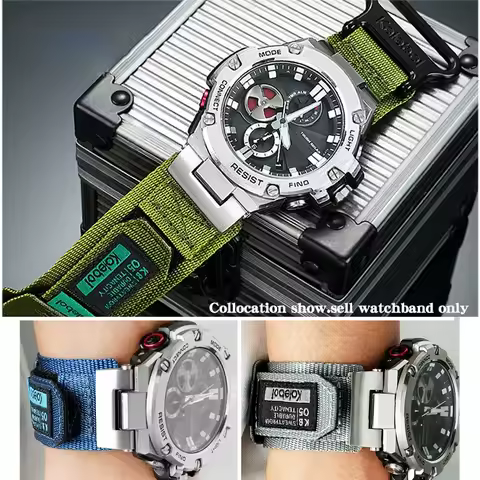 For Casio GSHOCK Heart of Steel Watch Strap GST-S130/S110/S120/W130L/B100/W300/400 Modifie nylon Wat