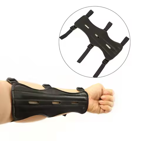 1pc Leather Adjustable Arm Guard Practice Protection Safe Strap Armband Protection Accessories For A