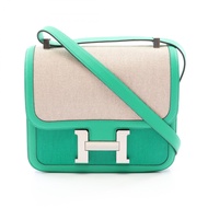 【二手】愛馬仕 (Hermes) Constance 3 24 米白色/薄荷綠肩背包 其他 Constance 3 24 米白色/薄荷綠 女士 二手 A