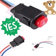 TOMBOL Motorcycle Hazard Switch/ Push On Off Button Switch Hazard Light