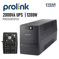 Prolink PRO2000SFCU 2000VA Power Supply UPS /AVR Universal Sockets for Gaming PC 1200Watts