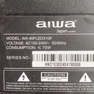 AIWA AW-40FLEDX10F 40" TV MAIN BOARD,POWER BUTTON,BACK LIGHT AND SPEAKER