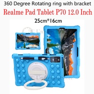 For Realme Pad Tablet P70 12 Inch 360 Degree Rotating ring with bracket multi-color shockproof back 