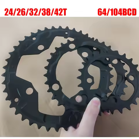 104/64 BCD Bicycle Chainring 24/26/32/38/42t MTB Chain Ring Double/Triple 10Speed Chainwheel for Shi