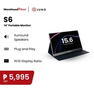 Juno S6 Portable Monitor l Stand Alone Monitor l Plug and Play l 60Hz l 144Hz l 15.6" Full View