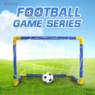 ELMER Soccer Goal Post Net Set, High-Strength Frame Foldable Kids Soccer Goal, Stable with Soccer Ba