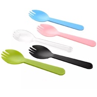 100 Colorful Plastic Fork Spoons Mousse Cake Disposable Pudding Spo Disposable Spoon Disposable Fork