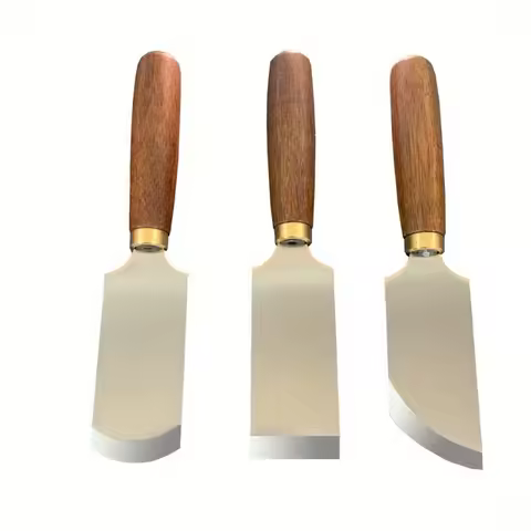 Flat Mouth/Oblique Mouth/round Mouth Sandalwood Leather Cutting Knife DIY Cutter Knife Cutting Trimm