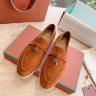 LP Loafers - Women's Casual Tassel Buckle Genuine Leather Slip-On Shoes