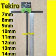 Tekiro Black T-Socket Wrench 8 9 10 12 mm Retail Unit 8mm 9mm 10mm 12mm Socket