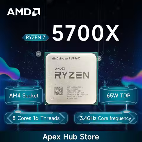 NEW AMD Ryzen 7 5700X L3=32M 7NM DDR4 Processor 65W 3.4GHz 8-Core 16-Thread R7 5700X Socket AM4 New 
