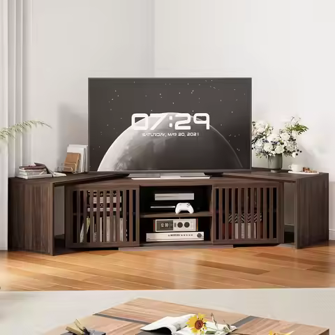 IRONCK TV Stand for TVs up to 75 Inches, Adjustable TV Stands for Room, Corner Entertainment Center