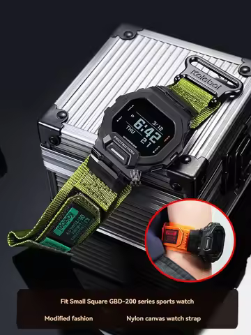 Watch strap made of nylon canvas for outdoor sports, suitable modifying for Casio GBD-200-1/GBD-200S