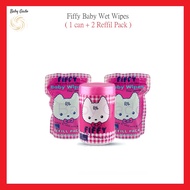 Fiffy Combo Pack Wet Tissue Wipes (1 Can + 2 Refill Pack)