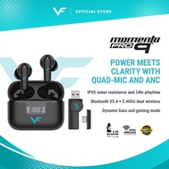 Vinnfier VF Xtreme Pro 9 2.4ghz Dongle Wireless earbuds ANC Transparent Mode leather-grain Spatial A