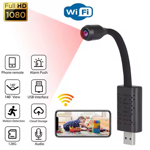 Mini Camera U21 Mini Camera Wifi Portable P2P IP/AP Remote Control USB Surveillance Camera HD 1080P