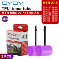 CYDY MTB TPU Bicycle Inner Tube 26/27.5/29x1.95 2.0 2.1 2.25 2.35 2.4 2.5 2.6 Tyre Camera Bike Tire 