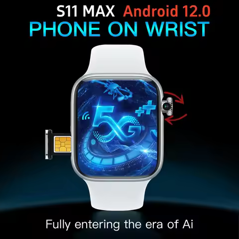 Watch 11 Ai 5G LTE 2.29inch Smartwatch Android 13.0 Touch ID Smart Watch With 800W Rotating Camera G