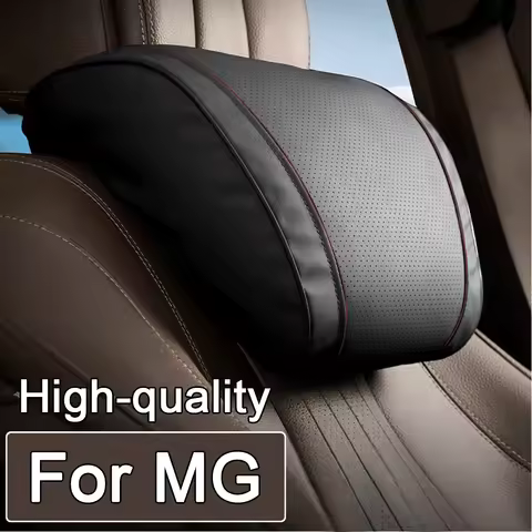 New Design Headrest Soft Leather Car Neck Pillow Travel Rest Pillows For MG GT MGRX5 MGRX8 MGHS MGZS