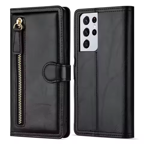 For Samsung Galaxy S21 Ultra Plus FE 5G Leather Skin Flip Wallet Book Phone Case Cover for GalaxyS21