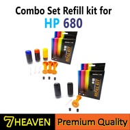 NEUROX Ink Refill Kit Combo (Black+Colour) HP 680BK and HP 680CL for Printer HP 2135, HP 3635, HP4535, HP 3835, HP 4675