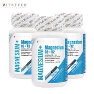 [Pack Of 3 Bottles] Magnesium D3K2 VITATECH D3K2 Plus Vitamin D3+K2