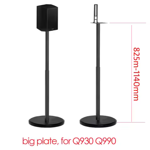 (1 pair=2pcs) SF10L 82.5cm-114cm round column base adjust surround sound speaker display floor stand