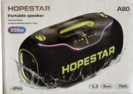HOPESTAR A80 (350W) Party Speaker ลำโพงบลูทูธ พร้อม ไมค์ลอย 1 อัน /  2อัน มีไฟ RGB ปรับเบส 3 โหมด