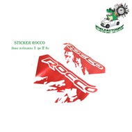 sticker Rocco toyota hilux Revo รุ่น Rocco 2020 สีแดง (ตามรูป) สติ๊กเกอร์ ร็อคโค่ รีโว้  1 ชุด 2 ชิ้
