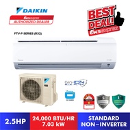 [Built-in Wifi] Daikin FTV-P Series (R32) Non Inverter Aircond FTV28PB (1HP) FTV35PB (1.5HP) FTV50PB