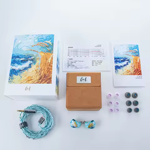 New QoA Cloud Scape Headphone 1 Dynamic + 1 Planar In Ear Earphone With 3.5mm 4.4mm Plug Earbuds HiF