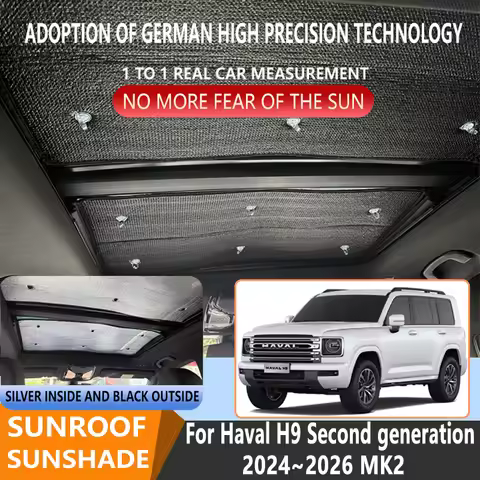 Sunroof Insulation Roof Visor For Haval H9 2024~2026 25 Second generation Sunshade Anti-UV Car Panor