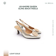 LA BELLA รุ่น LB AMORE QUEEN  SLING BACK HEELS - LIGHT GOLD 42 One