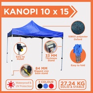 Bravo Canopy Kanopi 10x15 Canopy Canvas Khemah Niaga Khemah Pasar Malam Khemah Pasar Tani Khemah Meniaga [White Stand]